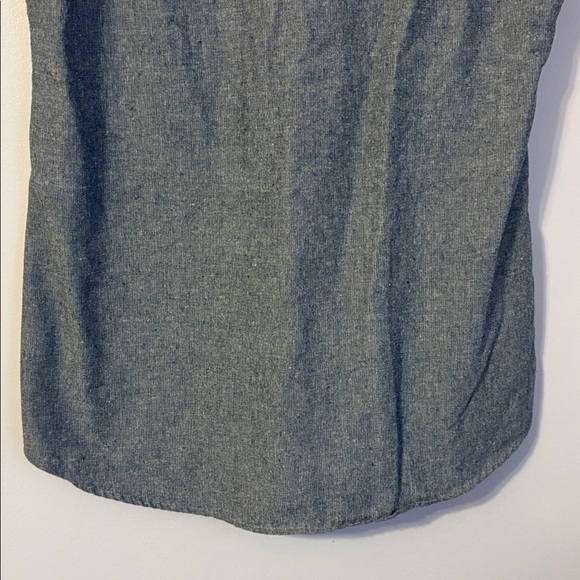 Mud Pie Blue Chambray Sleeveless Ruffle Collar Tunic Top size L (12-14) - Picture 12 of 15